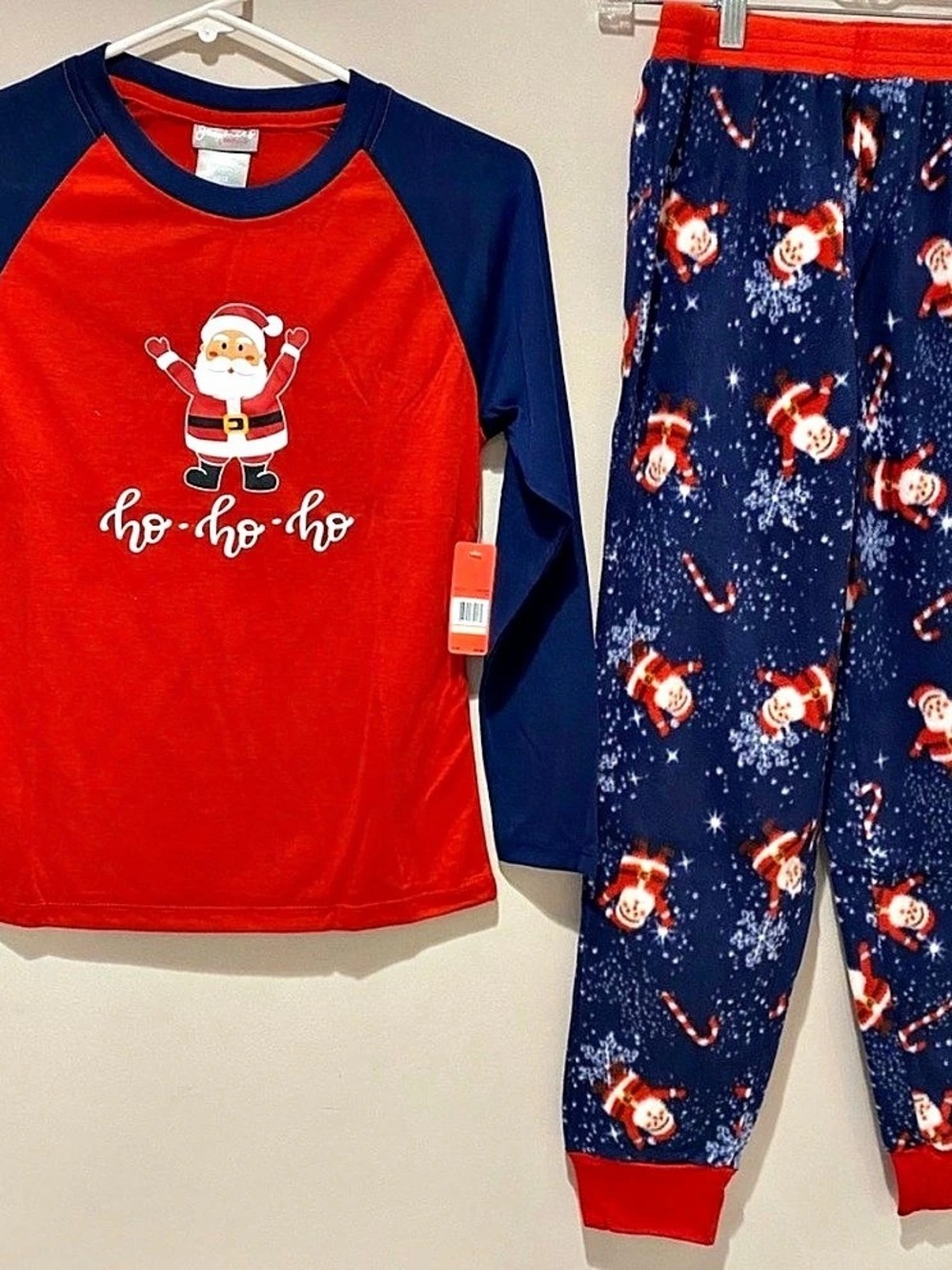 Jammies 4 HIPPstyle Dear Santa Girls Size 10/12 NWT Red & Blue Pajama Set
